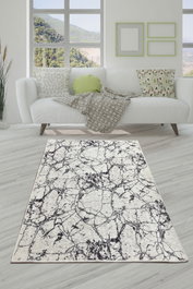 Conceptum Alfombra de Pasillo Marble - White 80 x 200 cm